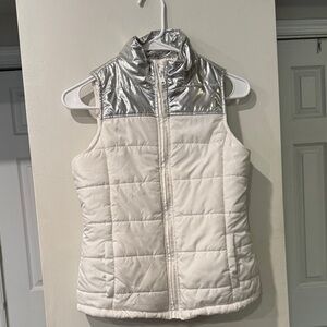 Aeropostale Silver and White Kids Vest